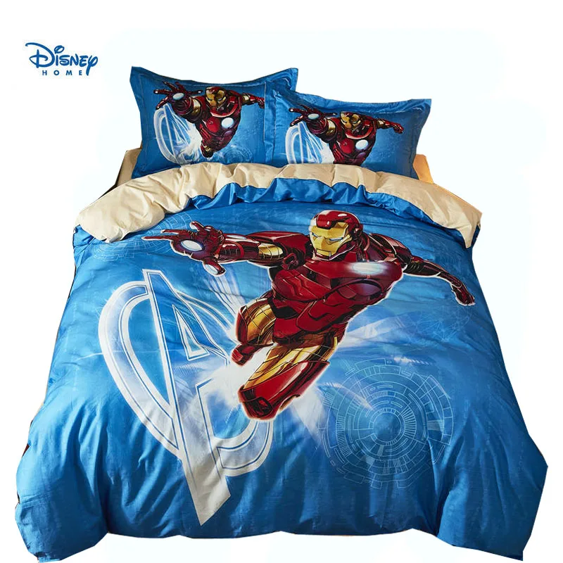 Marvel Iron Man bed linen 3d blue bedding full twin queen