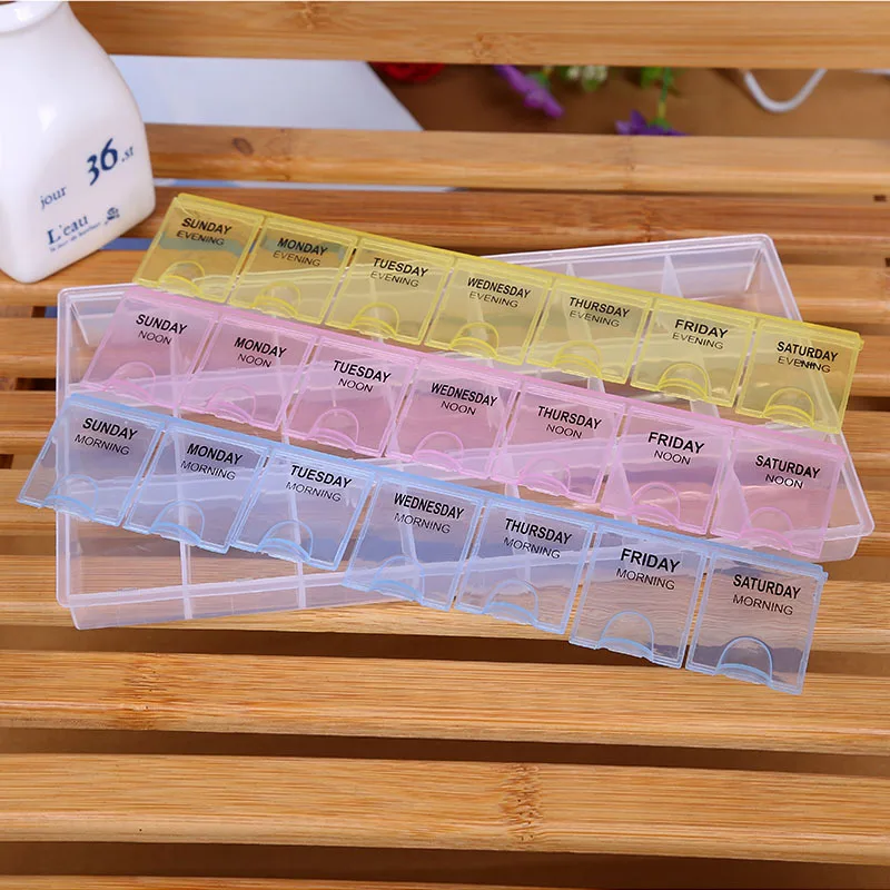 

Transparent Practical Adjustable Plastic 21 Grids Medical Kit Compartment Jewelry Storage Box Case Bead Rings Display Organizer