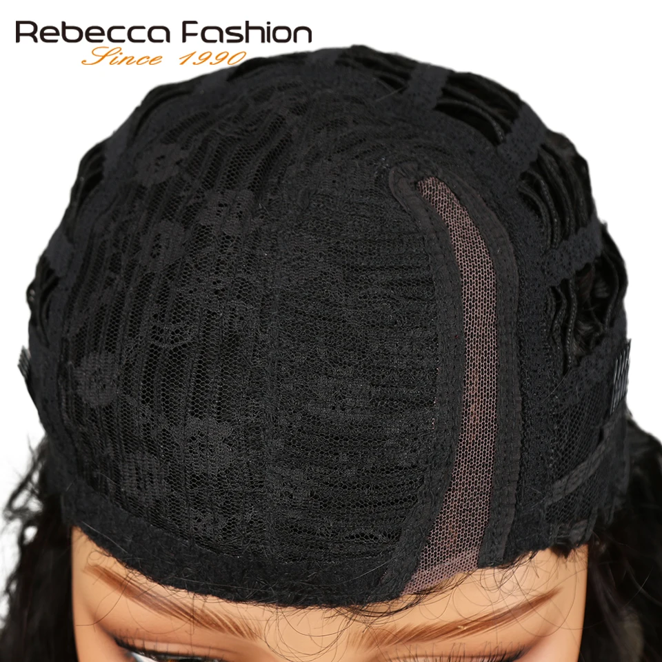 Rebecca волна воды Омбре человеческие волосы парики шнурка для черных женщин L часть перуанский Remy влажные и волнистые волны парик шнурка 14 дюймов