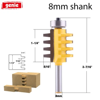 

1pc 8mm Shank Finger Joint Glue Router Bit Cone Tenon Woodworking Cutter For Woodwork Cutting Power Tools