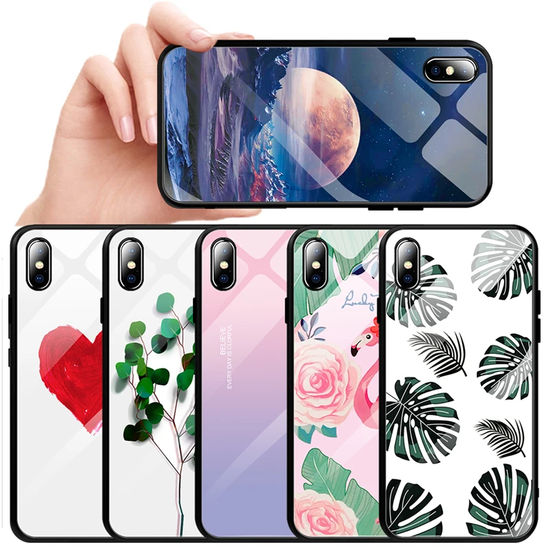 Чехол из закаленного стекла для iPhone X XS XR 11 Pro Max 7 8 Plus 6 6S|Бамперы| |