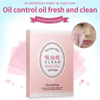 

100 Sheet Oil Control Absorbing Tissue Face Skin Blotting Clean Green Paper