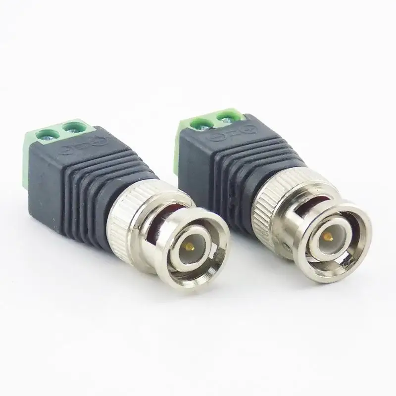 

1pc BNC Male Connector Plug DC Adapter Balun Connector for CCTV Camera Security System r20