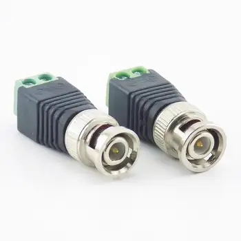 

BNC Male Connector Plug DC Adapter Balun Connector For CCTV Camera Security System R20