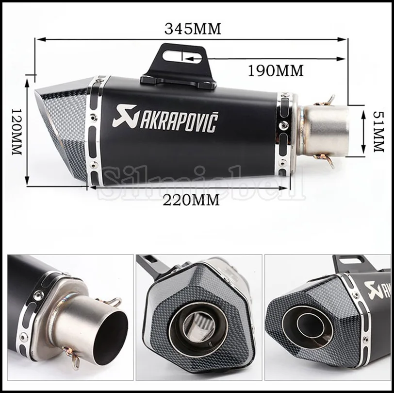 Для Yamaha FZ8 Fazer FZ8N FZ8S FZ800FZ 8N 2010 2015 Akrapovic выхлопная труба мотоцикла с мото глушитель