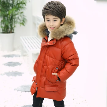

Kids Winter Jacket For Boys Clothes Teenage Boys Clothing Parkas Warm Jacket Hooded Cotton Down Coats Real Natural Fur Snowsuit