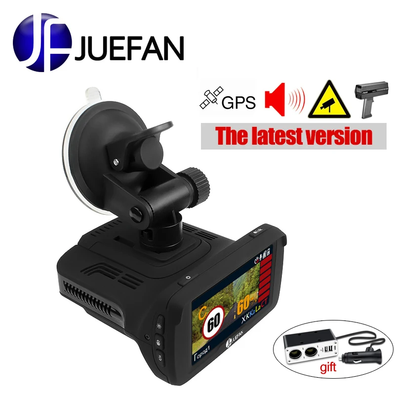 

JUEFAN 1296P recorder Russian car camera instrument camera multi-function car dvr gps dvr radar detector ultra-high-speed FHD