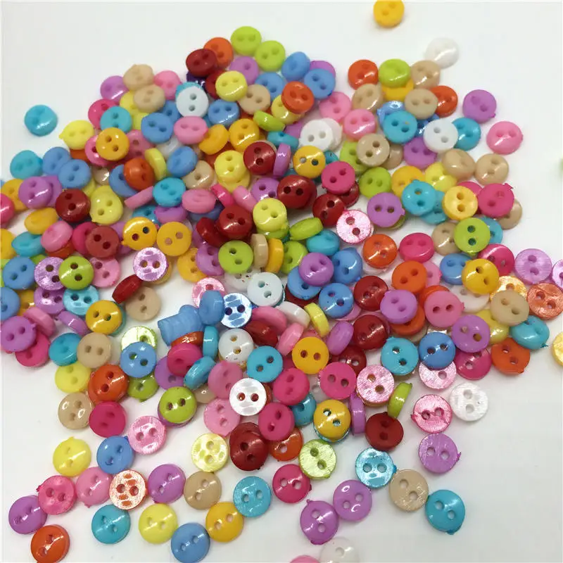 Wholesale 8mm 10mm 12mm 13mm Round Resin Mini Tiny Buttons Craft Sewing