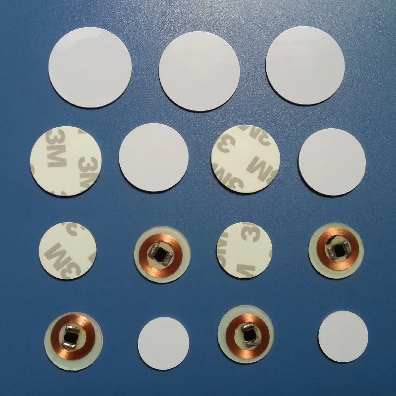 

1PCS 125Khz RFID Tags Writable Stickers T5577/EM4305 Proximity Coin Cards Rewritable 3M glue Adhesive Label RFID Copier EM4100