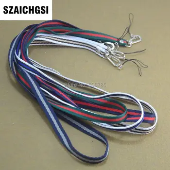 

SZAICHGSI wholesale 500pcs long double color wrist hand cell phone mobile chain straps keychain Charm Cord Hang Rope Lanyard