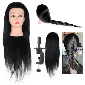 

Mannequin Hairdressing Training Styling Practice Colors Wig Dummy Mannequin Head with Hair Head For Hairstyles A