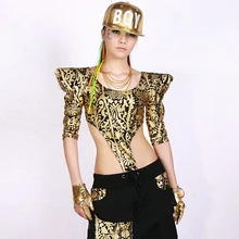 Новая мода хип-хоп Уличная ds женская одежда bronzoer комбинезоны топовые тонкие танцевальные костюмы для выступлений