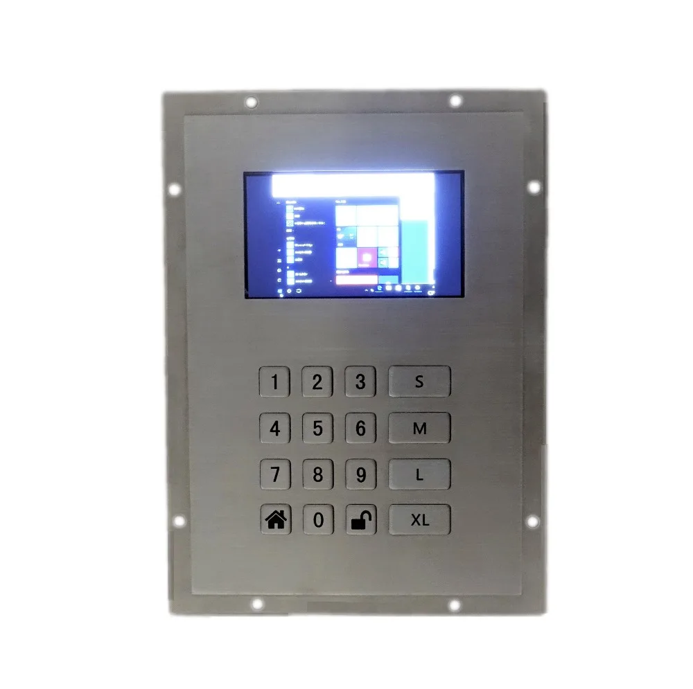 

Custom 16 keys Metal Keypad with 4.3inch high-light HDMI LCM Display, Stainless steel digit USB keyboard with 4.3" LCD windows