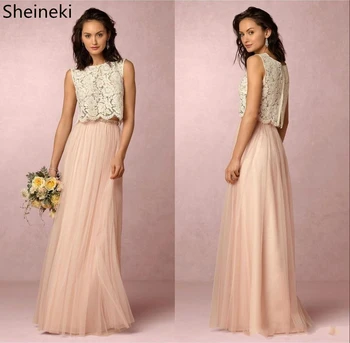 Blush Pink Two Pieces Lace Bridesmaid Dresses Soft Tulle Floor Length Bridesmaids Maid of Honor Gowns Formal Prom Party Dresses
Blush Pink Two Pieces Lace Bridesmaid Dresses Soft Tulle Floor Length Bridesmaids Maid of Honor Gowns Formal Prom Party Dresses