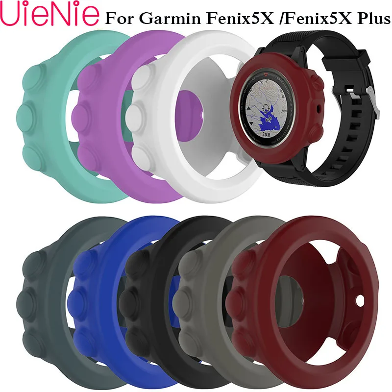 

Soft silicone protective case for Garmin fenix 5X/ fenix 5X Plus sports watch cases with dust plug protection watch accessories