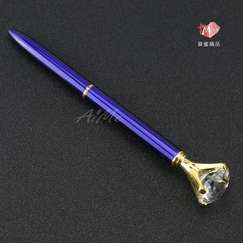 Gemstone Scepter гелевая ручка 0,7 мм металлический углеродный гелевая ручка Милая стационарная Рождественская ручка 1 шт - Цвет: Deep blue