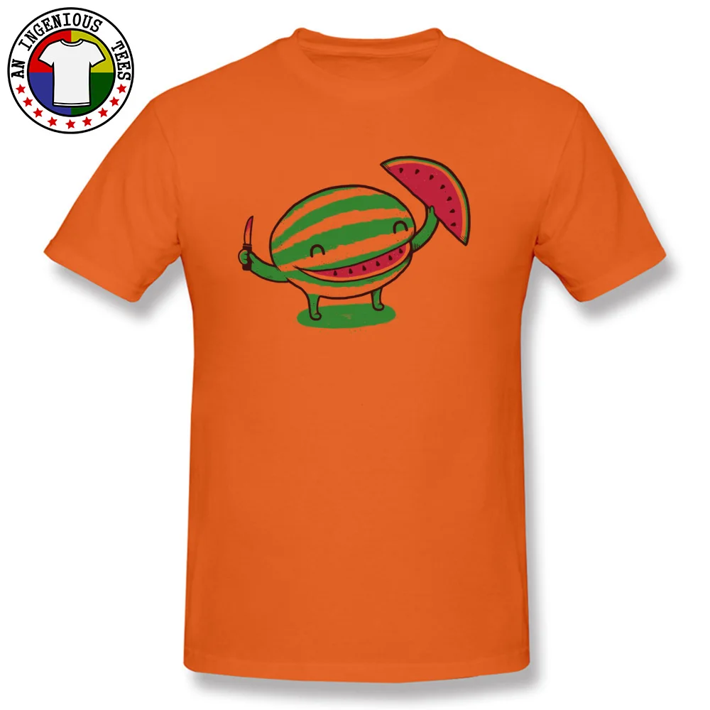 Classic Happy slice of life Short Sleeve T-Shirt Summer/Autumn Crew Neck All Cotton Tops Shirts for Men Tee Shirts comfortable Happy slice of life orange