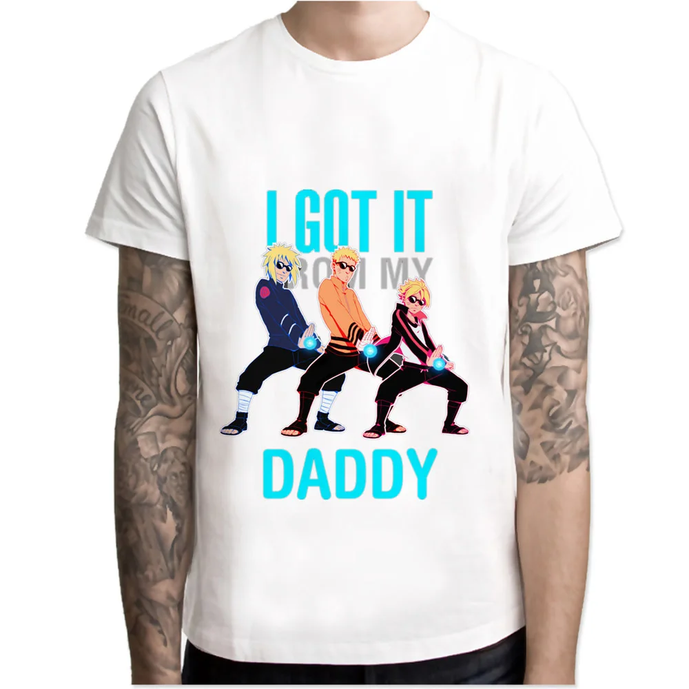 

naruto T-shirt men summer t-shirt boy print tshirt anime t shirt brand clothing white color tops tees M7R1181