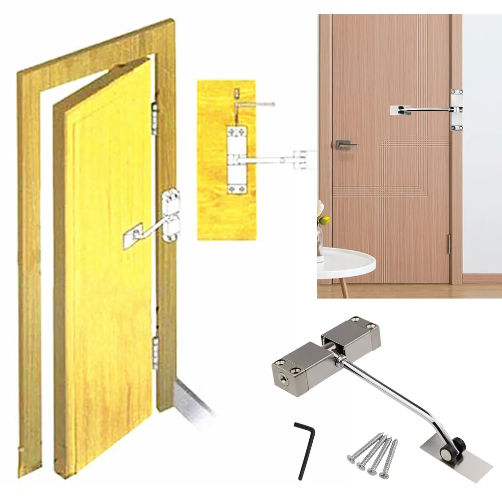 

door closer Adjustable Surface Mounted Automatic Spring Closing Door Closer Fire Rated Door Stopper Door Hardware d90622