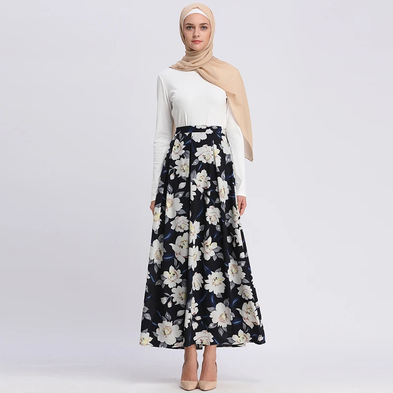 Faldas Mujer Moda 2019 High Waist Abaya Arabic Muslim Skirt Jupe Femme Long Islamic Skirts Womens Lange Rokken Islam Clothing |