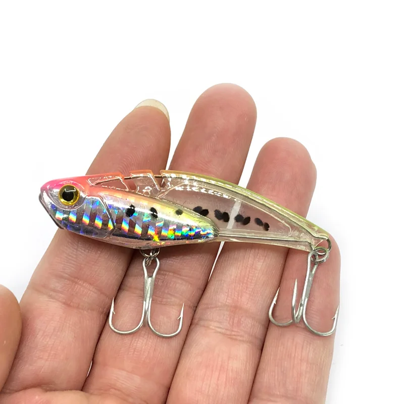 

2019 Blade 6.8cm/18g Sinking Vibration Fishing Lure Hard Plastic Artificial VIB Winter Ice Fishing Pike Bait Tackle Isca Peche