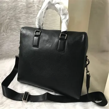 

Handbag Satchels Genuine Leather famous designer fur Single Soft Black Men Messenger Bags shoulder Dress Solid fashion 2019 new