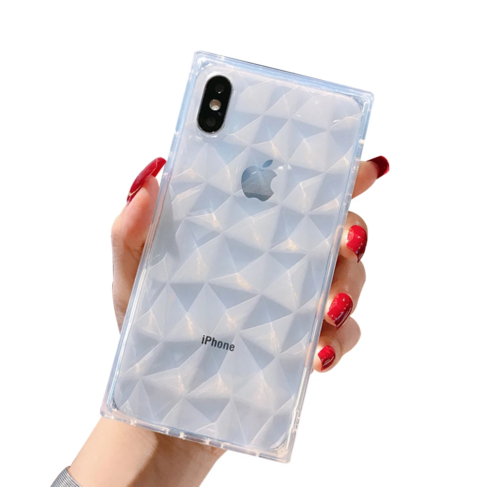 Чехол с алмазной текстурой для iPhone X XS MAX XR 8 7 Plus противоударный защитный чехол