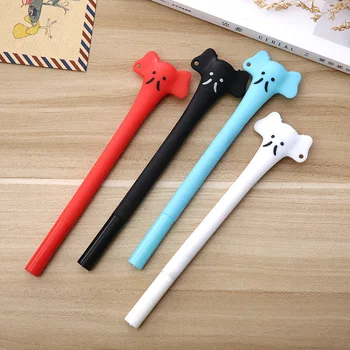 

24 pcs/lot Cute elephant gel pens for writing Kawaii Stationery 0.5mm black Gel ink gift school supplies escolar