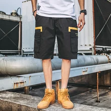 Хлопок военные брюки карго мужские s стиль сафари летние Карманы Шорты мужские свободные рабочие повседневные мужские шорты высокого качества