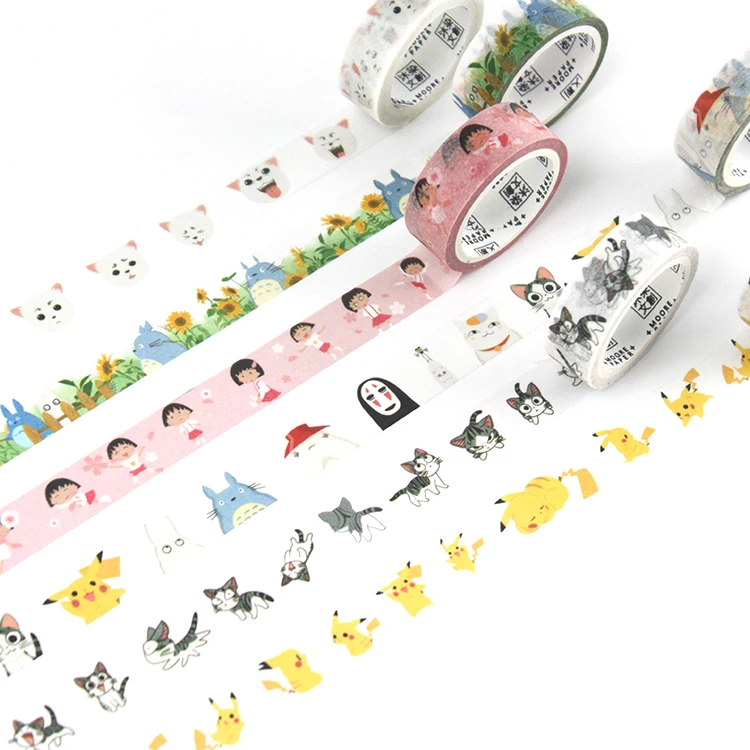 

1roll/set Japanese Washi Tape Cartoon Cute Decorative Masking Tape 7m for DIY Album Diary Planner Bullet Journal School Supplies