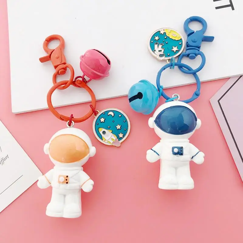 

1Pc new Creative high quality Astronaut Small bell keychain bag Pendant Action Figures Toy Models Collection Toys gift