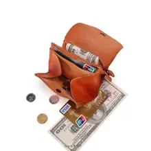 Brand New 2019 Men Soft Genuine Leather Card Holder Women Coin Purse Key Holder Zip Wallet Pouch vegetable tanned leather Purse luxury brand williampolo 2017 genuine leather purse coin wallet coin holder casual coin pouch card holder black polo156