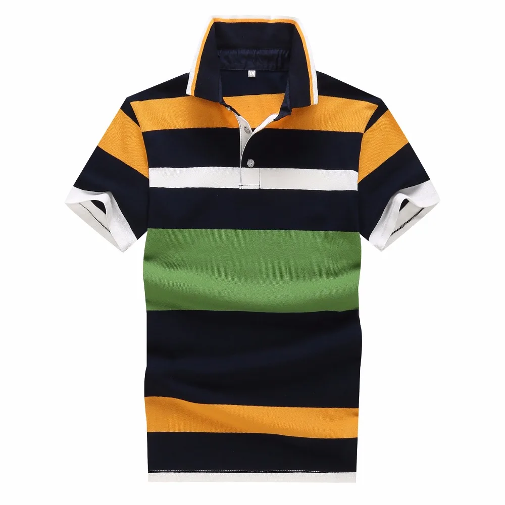 YG6188 XY1011 The new summer 2017 middle aged short sleeved cotton stripe Polo shirt business men