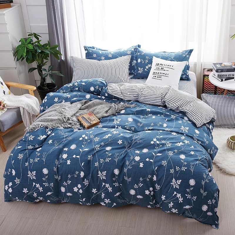 Bedding set Queen size 4pc Duvet cover sets Twin Full size Polyeter