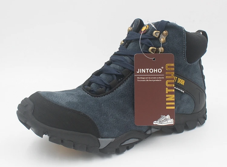 JINTOHO/зимняя мужская походная обувь; мужские ботинки для альпинизма; резиновая меховая обувь; уличная спортивная прогулочная обувь; обувь для альпинизма