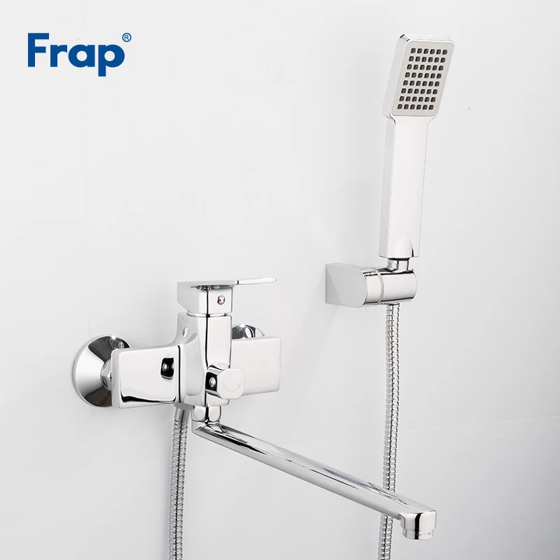 Frap Ванна смеситель для душа с 345 мм выпускная труба Смесители для ванной комнаты воды смесителя с квадратным Насадки для душа Torneira кран F2246