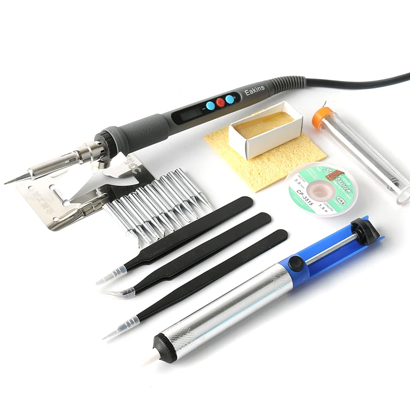 

60W Constant Temperature LCD Digital Adjustable Electric Soldering Iron 936 Soldering Station Soldering Tool Set Kit 60W EU plug