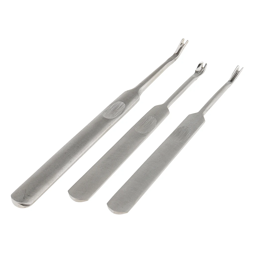 3pcs/set Stainless Steel Leather Edge Beveler Leathercraft Stitching Groover Tool for Sew and Crease Leather U V Shaped