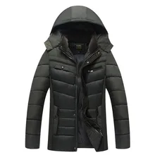 Осенняя и зимняя новая мужская хлопковая куртка повседневная Толстая куртка с капюшоном теплая ветрозащитная