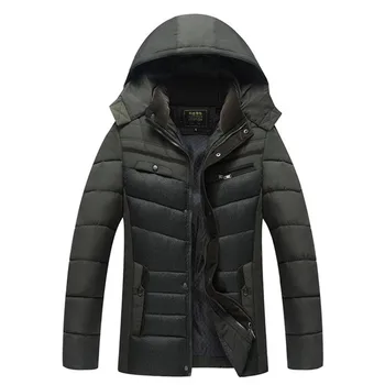 

Autumn and winter new men's cotton jacket casual thick coat hooded warm windproof