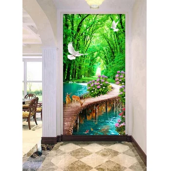 

Youran Vertical Diamond Painting Scenic diy 5d Diamond Embroidery Kits Home Decor Diamond Mosaic Needlework Home Decoration