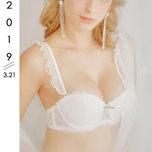 Французский женский сексуальный бюстгальтер и трусики, наборы, вышивка, толстый глубокий v-образный вырез, пуш-ап бюстгальтер, Брендовое кружевное нижнее белье, комплект нижнего белья белого и зеленого цвета