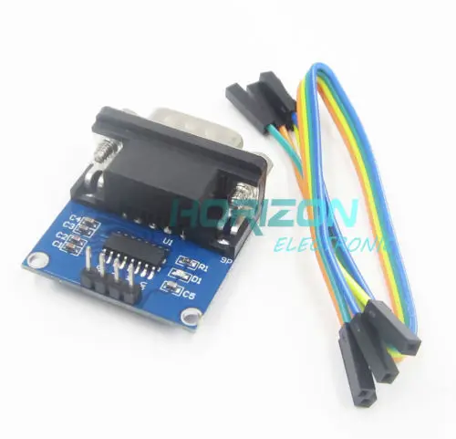 MAX3232 RS232 Serial Port To TTL Converter Module Male DB9 Connector COM Serial