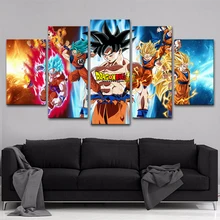 Artryst Modern Home Decor Paintings On Canvas Posters 5 Panel Anime Dragon Ball Framework Pictures Prints On The Wall