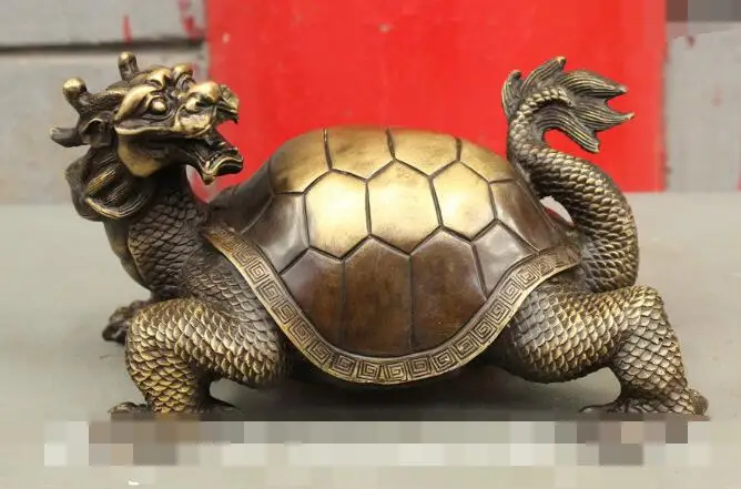 

S5434 9 Royalty Guard Chinese FengShui Pure Bronze Exorcism Dragon Turtle Beast Statue discount 30% (C0324)