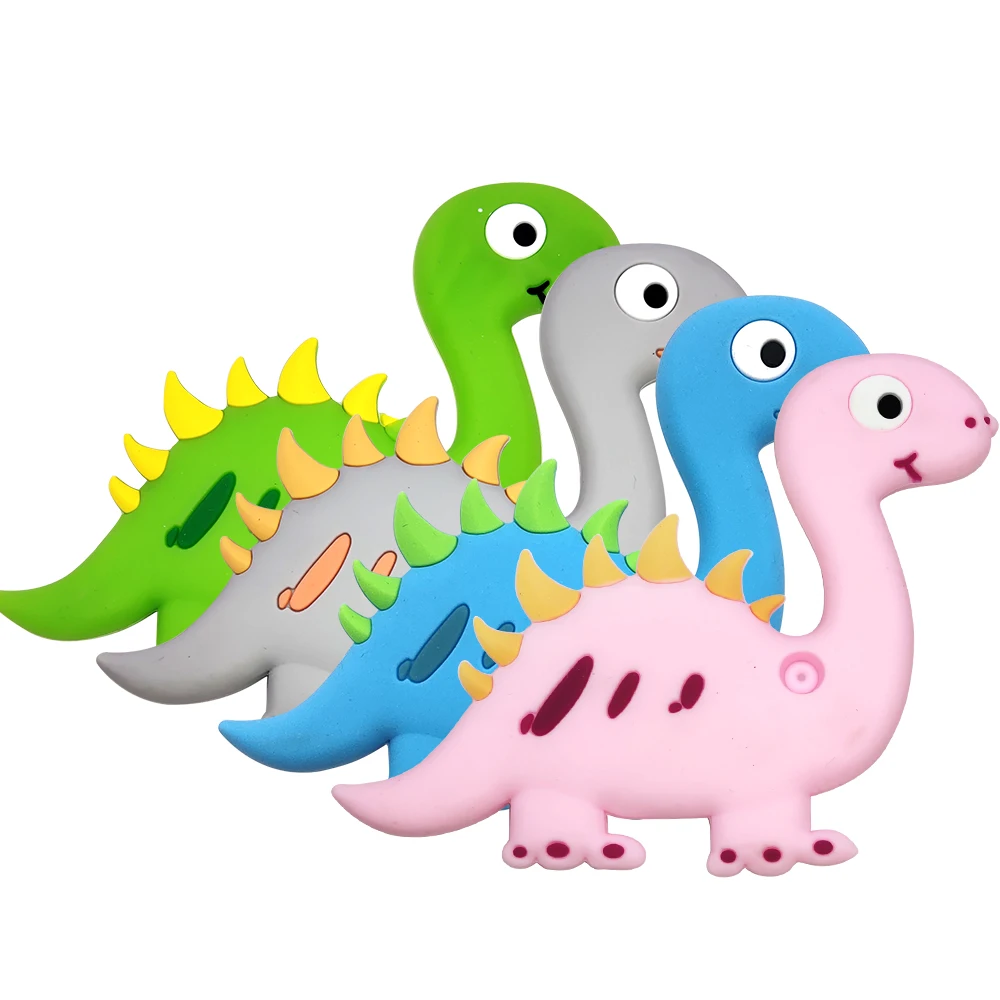

1PC Baby Teether Food Grade Silicone Dinosaur Shaped Baby Teething Toys Infant Chew Tooth Toy New Arrival