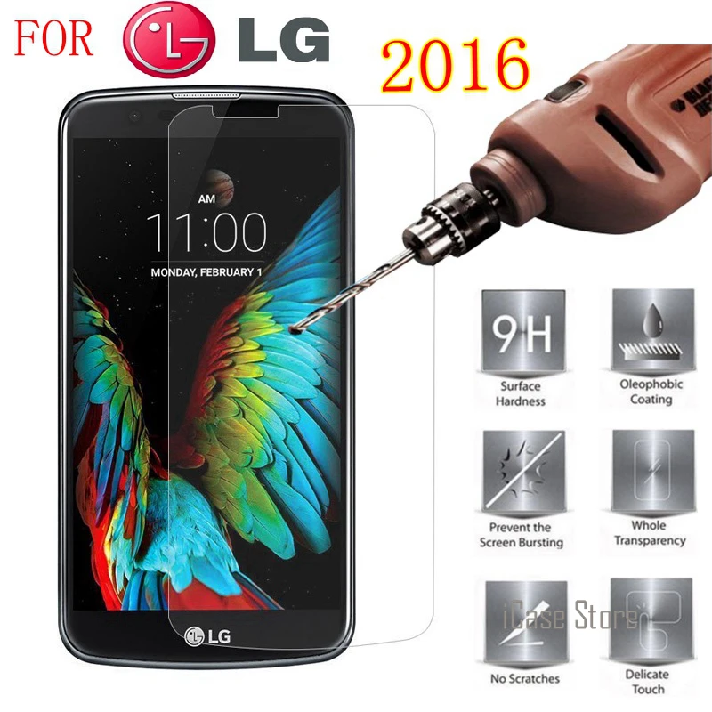 

Tempered Glass For LG K10 K430DS K420N K430DSF K 430DS 420N 430DSF Q6 X220 X 220 Screen Protector Glass Film 2016