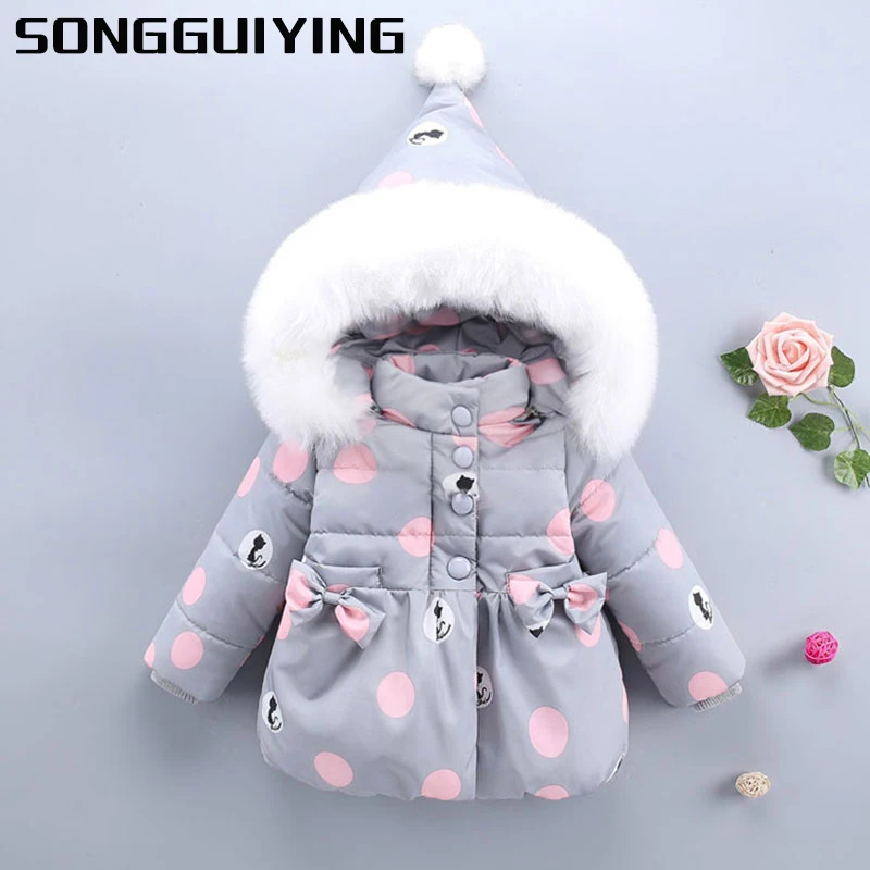 SONGGUIYING A121 Winter Hooded Jackets Clothes for Newborns Girl Warm