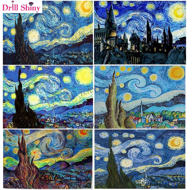 Starry Night 5D Full Drill Diamond Painting Embroidery DIY Cross Stitch //ND