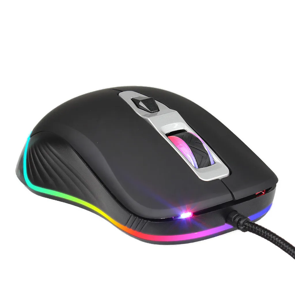 OMESHIN G827 USB Gaming кабель для мыши RGB 6 Подсветка макро компьютерная игра мыши проводной USB игры кабельная мышь для профессионального Gamer